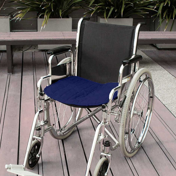 Dark blue waterproof Pad on wheelchair