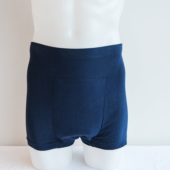 Front dark blue Men Absorbent Cotton Underwear