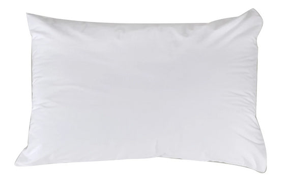 white Pillow Protector Waterproof Cotton on grey stripe sheet